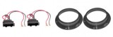 Set Inele Boxe 165mm cu Mufa VW Skoda Audi Seat - Adaptor Difuzor Usa Fata Spate - Octavia Superb Yeti Golf Passat Tiguan Touran Touareg