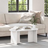 Masă de cafea Alb 80 x 39.5 x 35 cm Lemn de brad solid
