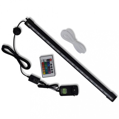 vidaXL Lampă cu LED pentru acvariu cu bule RGB 48 cm foto
