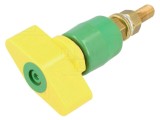 Clemă laborator SCH&Uuml;TZINGER 1kV DC 200A alamă 143mm M12 galben-verde