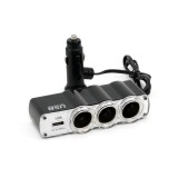 Splitter bricheta auto SOC4 3+1 USB FAVLine Selection, Amio