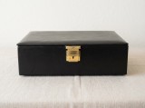 Cutie Bijuterii Vintage Voiaj Colectie Cadou Bronz Lustruit Anii '40-'50 21x14x11cm