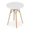 Masa Rotunda Stil Scandinav Artool, MDF Lemn Fag, Alba, 60x72 cm