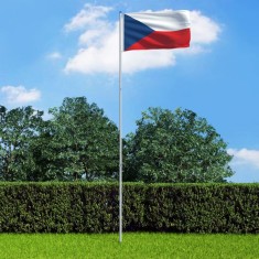 Steag Cehia si stalp din aluminiu, 6 m foto