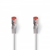 Cablu de retea S/FTP Nedis, cat6, patch cord, 1m, gri