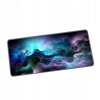 Protectie de birou pentru tastatura si mouse, model spatiu, 80x30 cm, baza cauciucata, multicolor, Oem