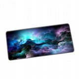Protectie de birou pentru tastatura si mouse, model spatiu, 80x30 cm, baza cauciucata, multicolor, Oem