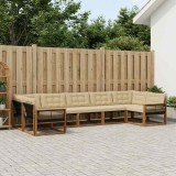 Cumpara ieftin Set de canapele de exterior 7 buc. 7-Locuri Natural si Bej