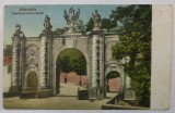 ALBA - IULIA , POARTA DE JOS A CETATII , CARTE POSTALA , ANII &#039;20