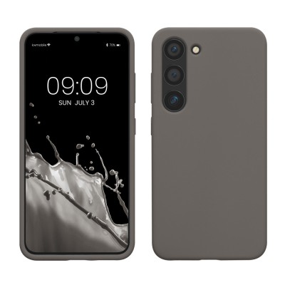 Husa Kwmobile pentru Samsung Galaxy S23, Gri, Silicon, KWM000017WB041C foto