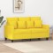 vidaXL Canapea cu 2 locuri, galben deschis, 120 cm, material textil 359264