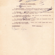 AMS - CONTRACT DE INCHIRIERE BUCURESTI 1949-1950