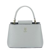 Cumpara ieftin Geanta medie gri deschis din piele naturala 8950 119