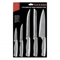 Set 5 cutite din inox pentru bucatarie, Tuckano foto