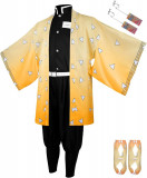 Tanjirou Zenitsu Costum Cosplay Japonez Anime Kimono Costum Halloween, Oem