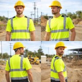 Cumpara ieftin Tricou de lucru cu benzi reflectorizante T-REF2 galben si negru