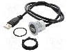 Conector {{Tip conector}}, versiune USB 2.0, {{Orientare spa&amp;#355;iala}}, ONPOW - USB-05C-BK