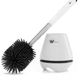 Cumpara ieftin Perie de toaleta Webo+, silicon, premium, plus perie de schimb, alb, resigilat