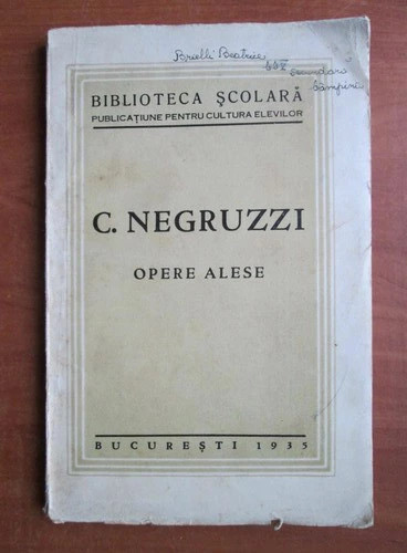 Costache Negruzzi - Opere alese