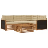 vidaXL Set de canapele de exterior 5 pcs Natural și Bej 3383316