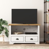 Comodă TV cu 2 sertare &bdquo;BODO&rdquo; maro 91,5x44,5x56 cm lemn de pin