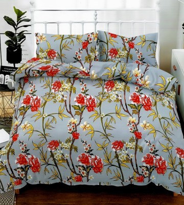 Lenjerie de pat pentru o persoana cu husa elastic pat si fata perna dreptunghiulara, Escape, bumbac mercerizat, multicolor foto