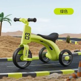 Children&#039;s three-wheeled baby balance car-bicycle anti-rollover music light-color: green