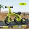 Children&#039;s three-wheeled baby balance car-bicycle anti-rollover music light-color: green