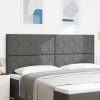 VidaXL Tăblie cap cu lumini cu bandă LED Ajustabil Gri 200 cm țesătură 3338554