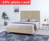 Pat Deja Vu 160x200 cm Tapitat Catifea Beige Somiera Inclusa (cod ML 2005-01)