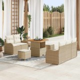 VidaXL Set de canapele pentru grădină 8 pcs Bej, crem 80 x 80 x 71 cm