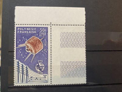PC218 - Polinezia Franceza 1965 Cosmos/ Aniversare I.T.U. 100 ani, serie MNH, 1v foto