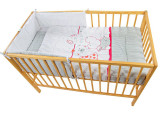 Lenjerie MyKids My Zoo Rosu 4 Piese 120x60