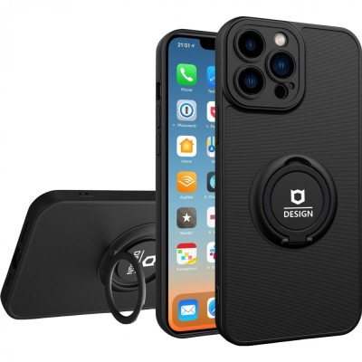 Husa Eagle Eye cu Stand pentru Huawei P30 Lite, Negru, Suport Auto Magnetic, Protectie Antisoc, Flippy foto