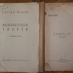 Lucian Blaga - Nebanuitele trepte (1943) + Zamolxe. Mister pagan (1921) princeps