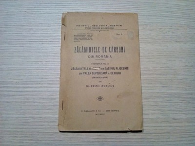 ZACAMINTELE DE CARBUNI din Romania - Fas.2 - Erich Jekelius -1923, 34p.+14 harti foto