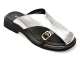 Cumpara ieftin Papuci GRYXX argintii, V1302, din piele naturala