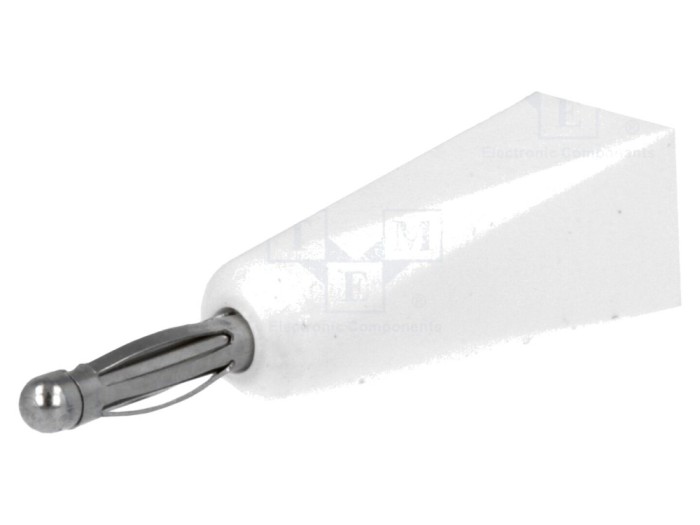 Conector mufă banană 2mm albă 5A