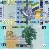 Sierra Leone 10 Leones 2022 UNC, Bancnota Ne流通, Africa, Numismatica