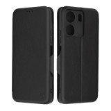 Husa tip carte pentru xiaomi redmi 13c 4g / poco c65, techsuit, inchidere magnetica, negru