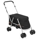 Cumpara ieftin Carucior pliabil pentru caini, negru, 100x49x96 cm, panza