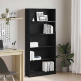 vidaXL Bibliotecă Stejar negru 80x24x176 cm Lemn prelucrat 862456