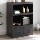 vidaXL Dulap &icirc;nalt, negru, 67x39x95 cm, oțel