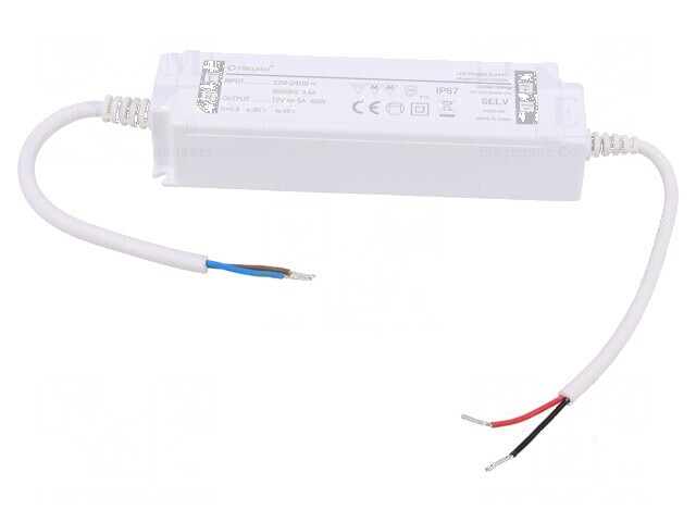 Alimentator LED 60W 12VDC 5A IP67