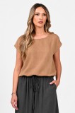 Bluza Dama, Eranthe, Kimono, de in, decolteu rotund, maneca kimono, elastic in talie V411 - M