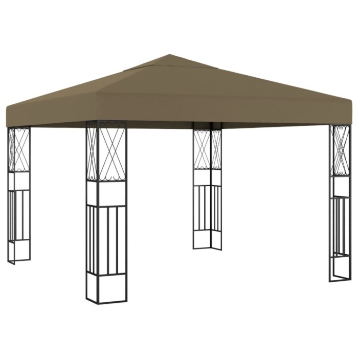 Pavilion, gri taupe, 3 x 3 m, material textil