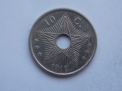 10 CENTIMES 1911 CONGO BELGIAN foto