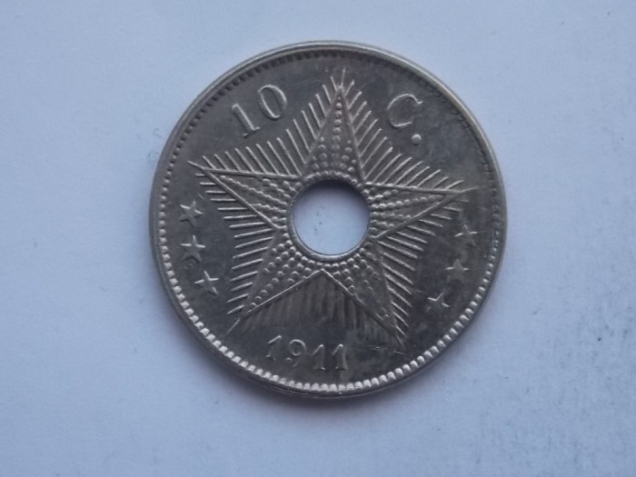 10 CENTIMES 1911 CONGO BELGIAN