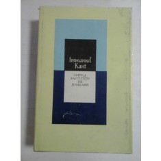 CRITICA FACULTATII DE JUDECARE -Immanuel Kant