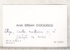 Bnk div Carte de vizita cu felicitare olografa - Serban Cioculescu